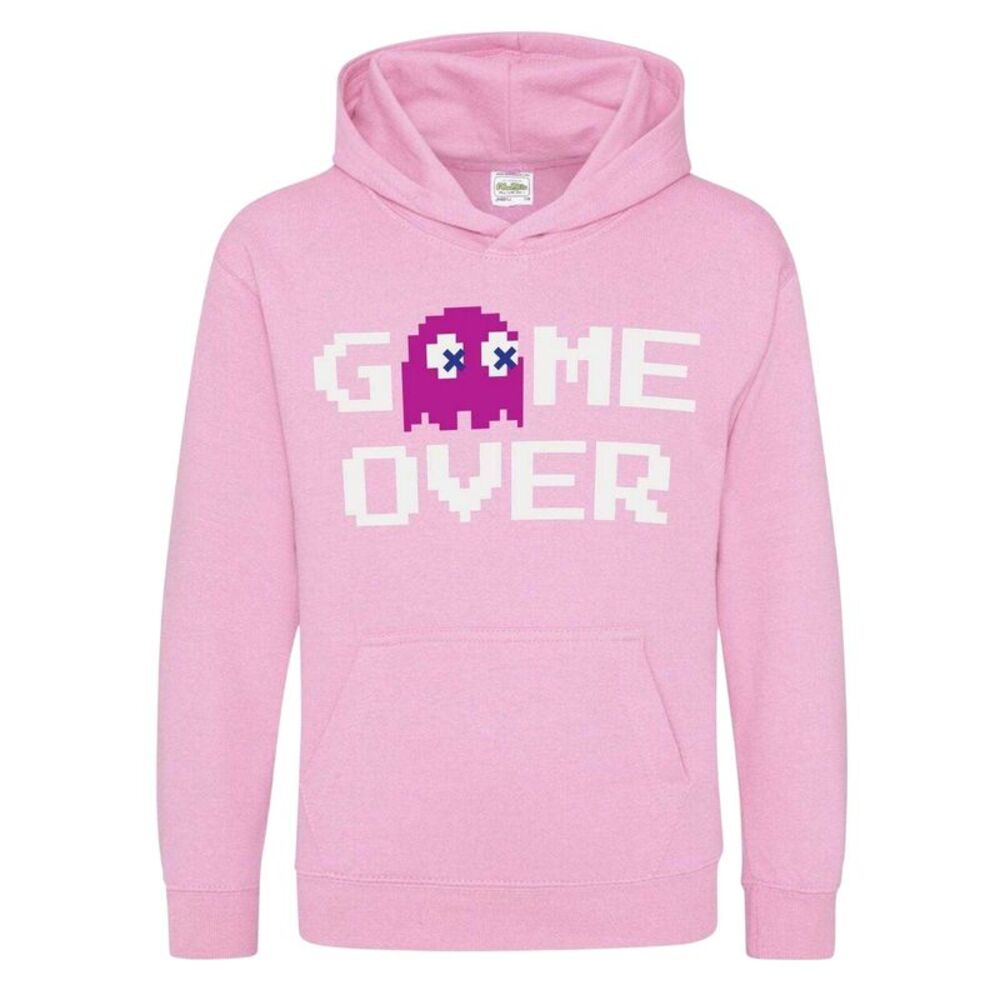 Pac-Man Childrens/Kids Game Over Pac-Man Hoodie / Pink